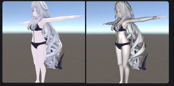 【無料】黒リムセット 髪・顔・体対応マテリアル&プリセット【VRChat / lilToon対応】