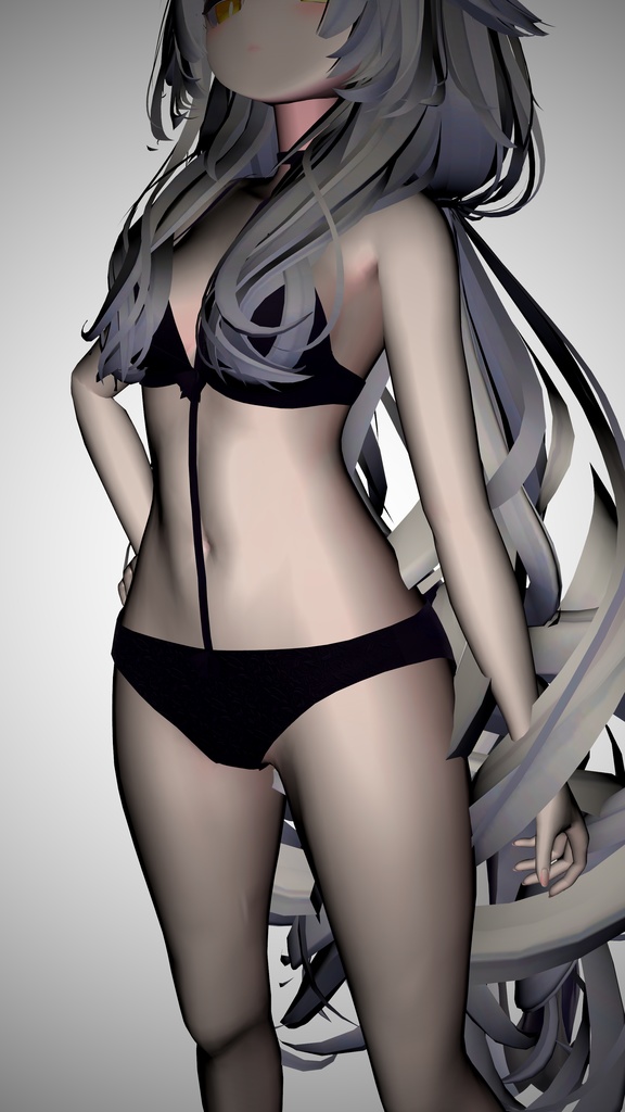 【無料】黒リムセット 髪・顔・体対応マテリアル&プリセット【VRChat / lilToon対応】