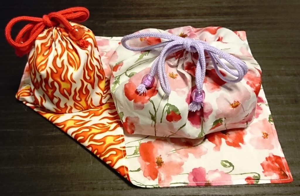 コップ入れ、コップ袋 入園入学グッズ Fire 紐色々/ループエンド色々 ひとり親支援有り