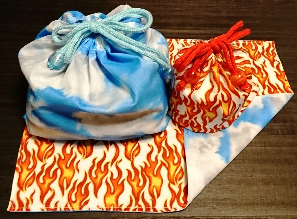 コップ入れ、コップ袋 入園入学グッズ Fire 紐色々/ループエンド色々 ひとり親支援有り