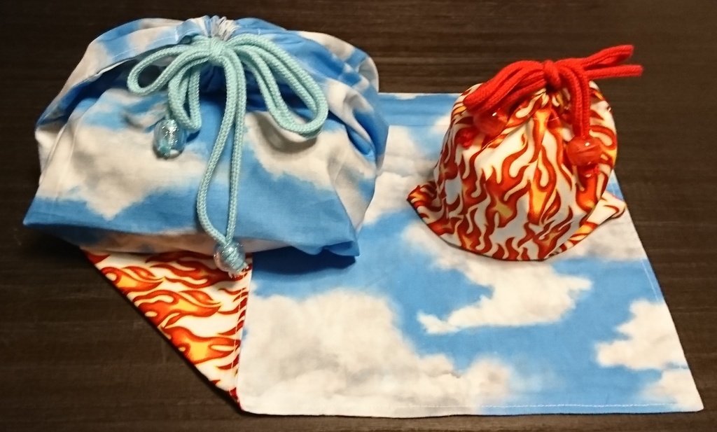 コップ入れ、コップ袋 入園入学グッズ Fire 紐色々/ループエンド色々 ひとり親支援有り