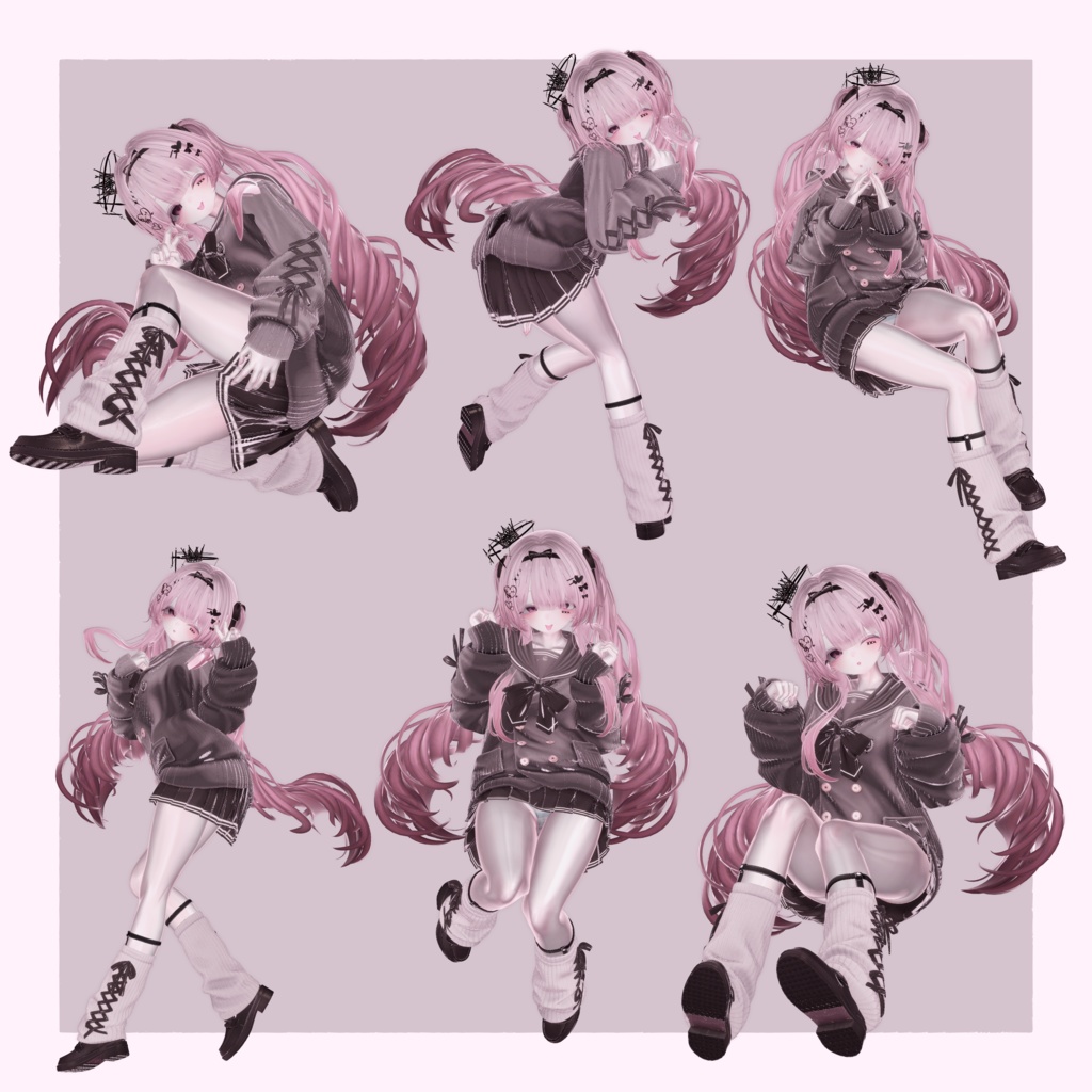 【セール中】Siroari Pose Animation No.04 【Unity撮影向けポーズ集】【全28種】