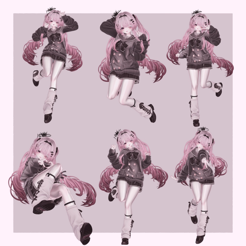 【セール中】Siroari Pose Animation No.04 【Unity撮影向けポーズ集】【全28種】