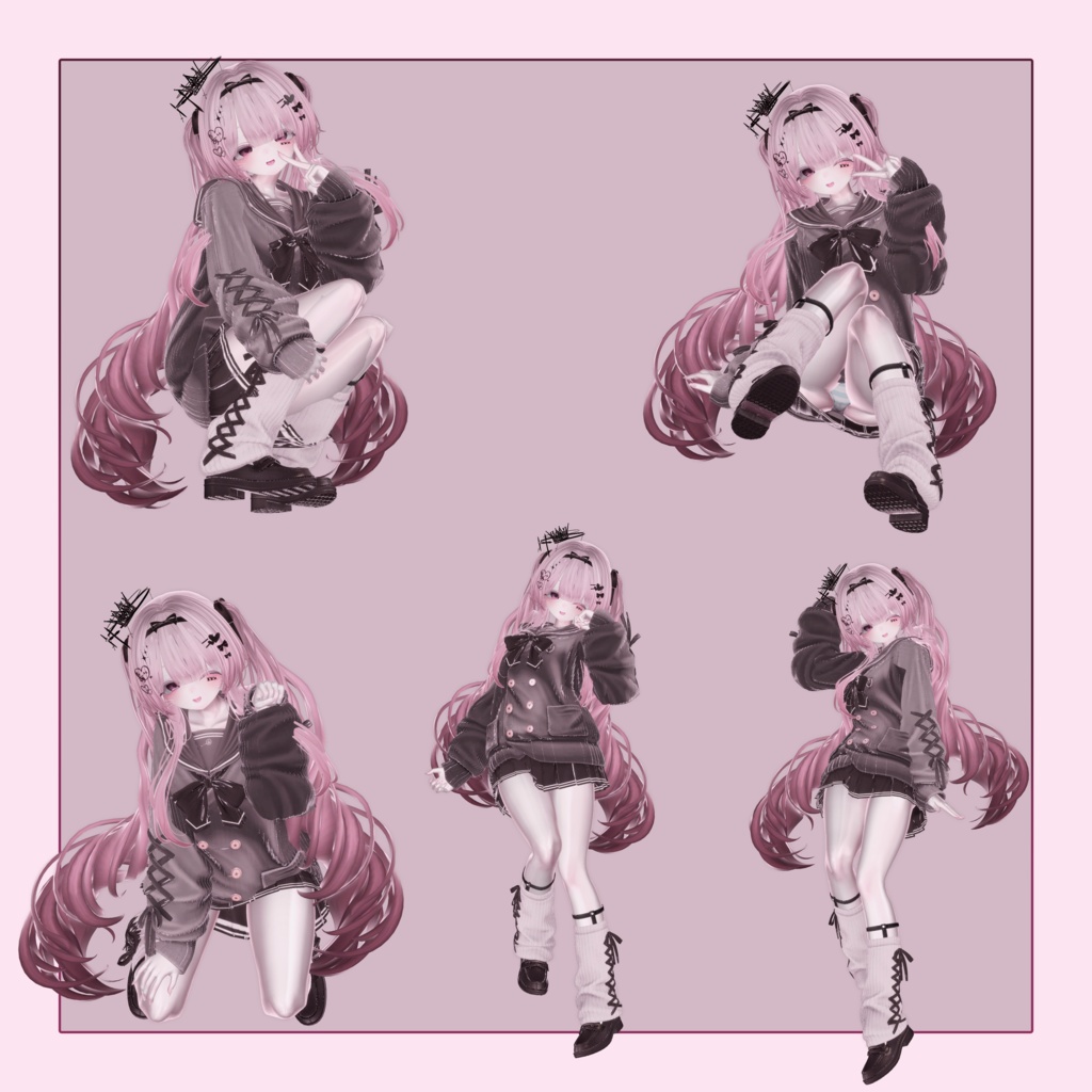 【セール中】Siroari Pose Animation No.05 【Unity撮影向けポーズ集】【全28種】