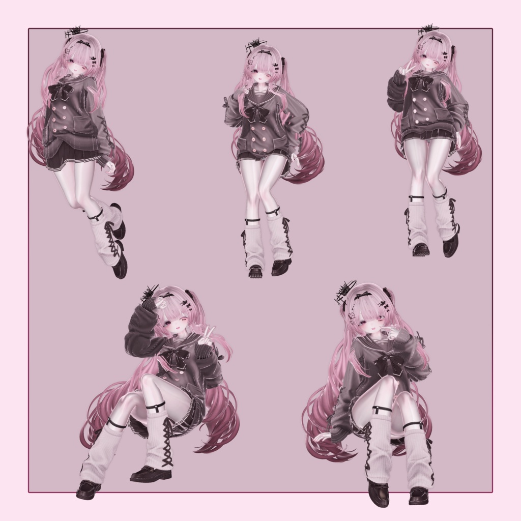 【セール中】Siroari Pose Animation No.05 【Unity撮影向けポーズ集】【全28種】