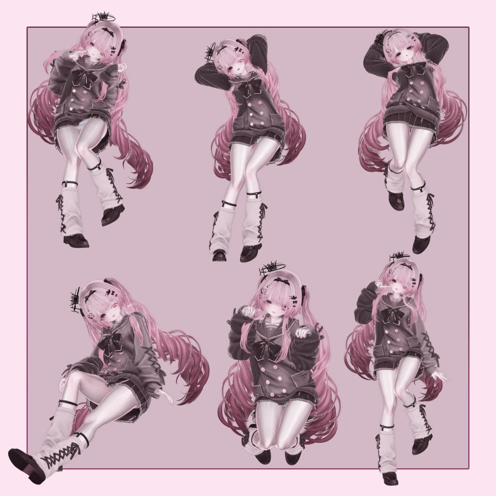 【セール中】Siroari Pose Animation No.05 【Unity撮影向けポーズ集】【全28種】