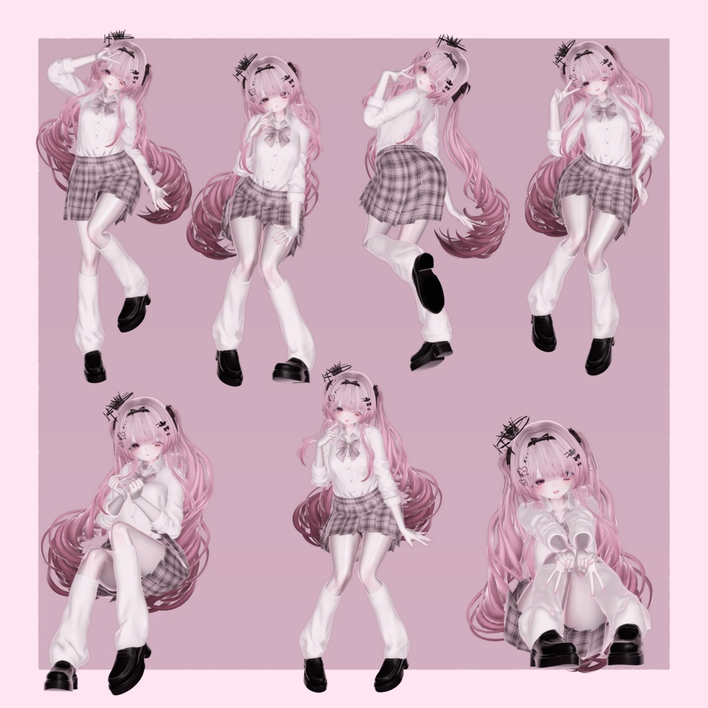 【セール中】Siroari Pose Animation No.07 【Unity撮影向けポーズ集】【全28種】
