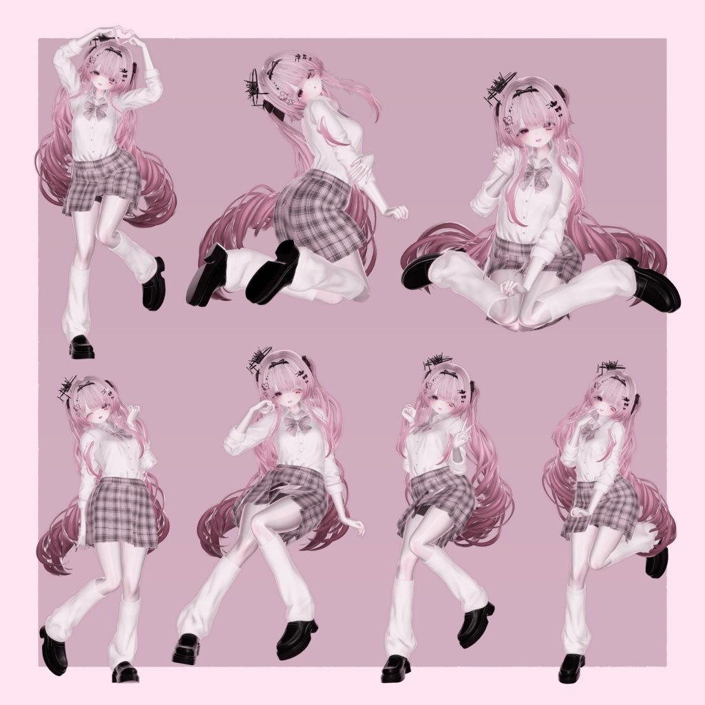 【セール中】Siroari Pose Animation No.07 【Unity撮影向けポーズ集】【全28種】