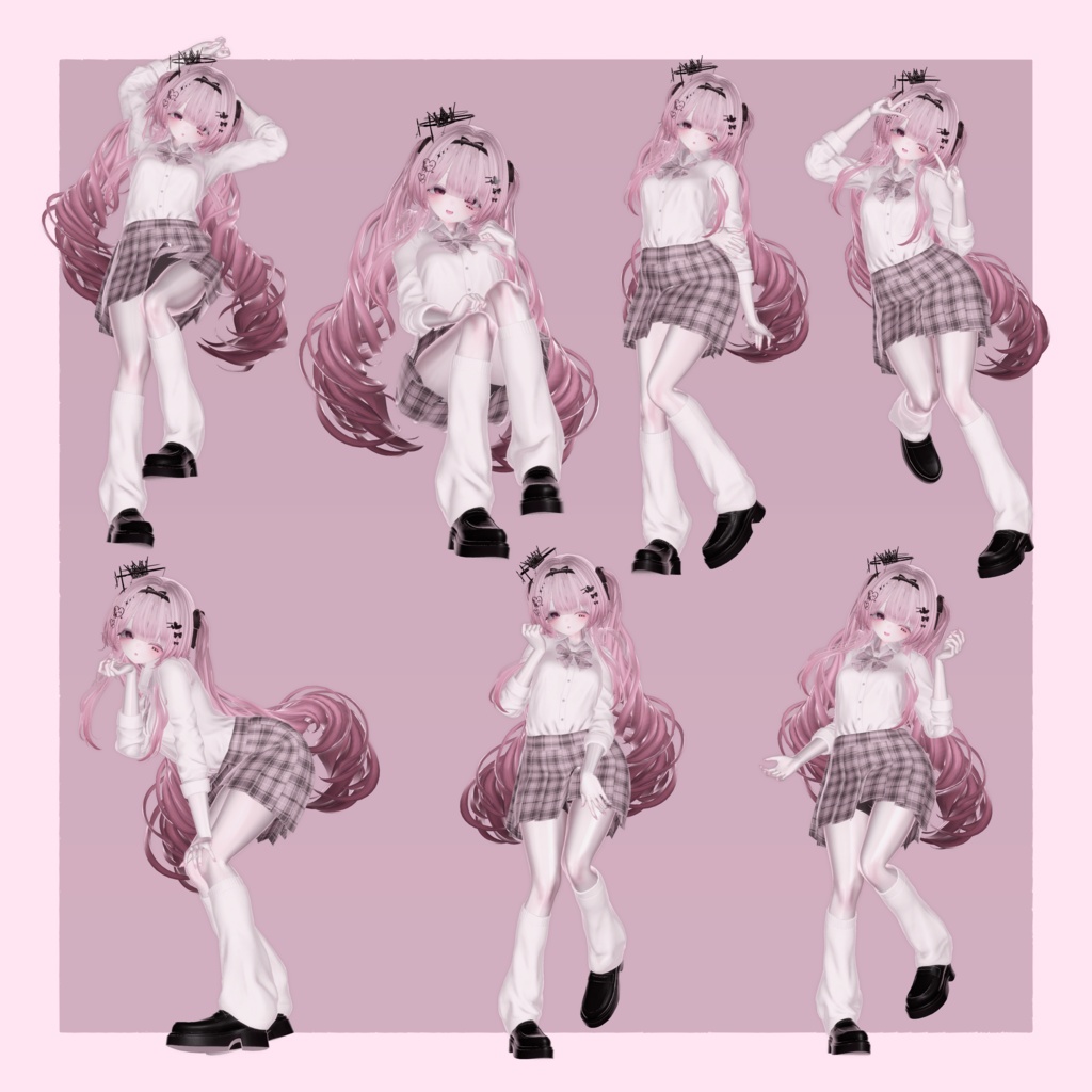 【セール中】Siroari Pose Animation No.07 【Unity撮影向けポーズ集】【全28種】