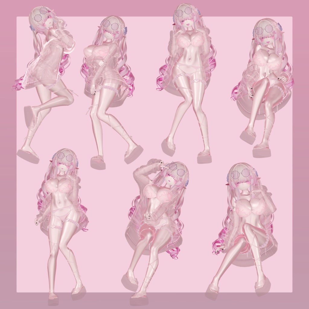 【セール中】Siroari Pose Animation No.08 【Unity撮影向けポーズ集】【全28種】