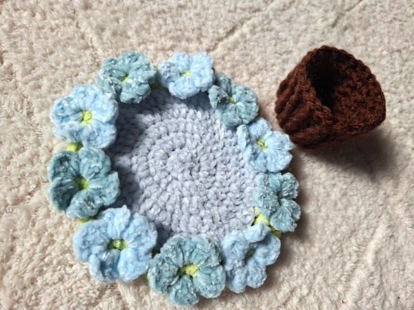 花束コースター(ネモフィラ)