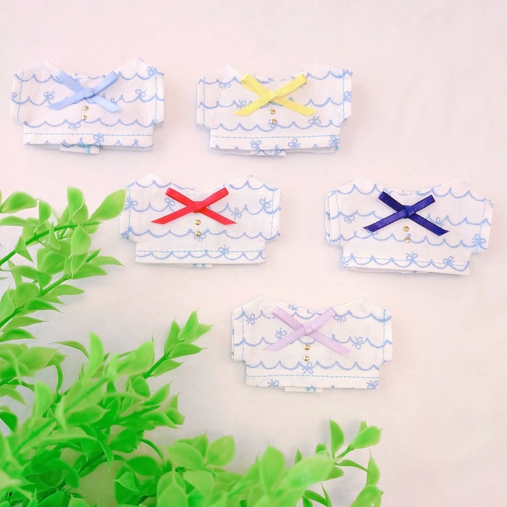 おめかしリボン柄シャツ