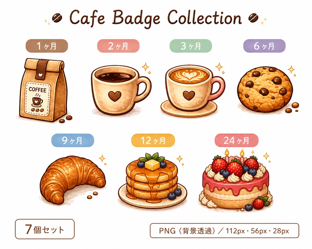 カフェ風Twitchサブスクバッジ
