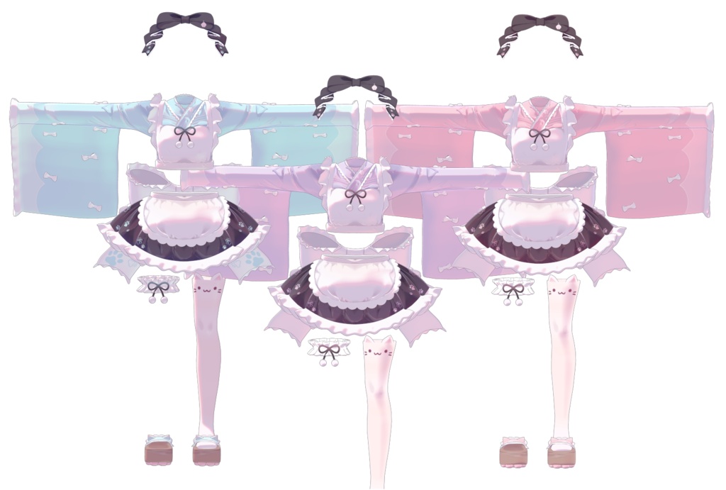 【こまどアバター対応】ねこゆかた