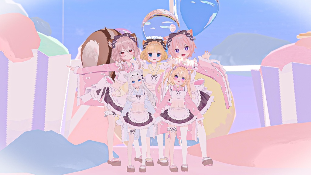 【こまどアバター対応】ねこゆかた