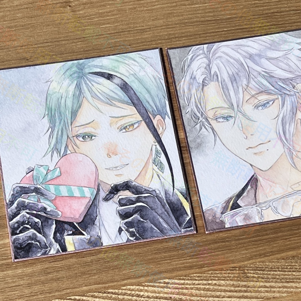 【水彩原画】 ミニ色紙2種