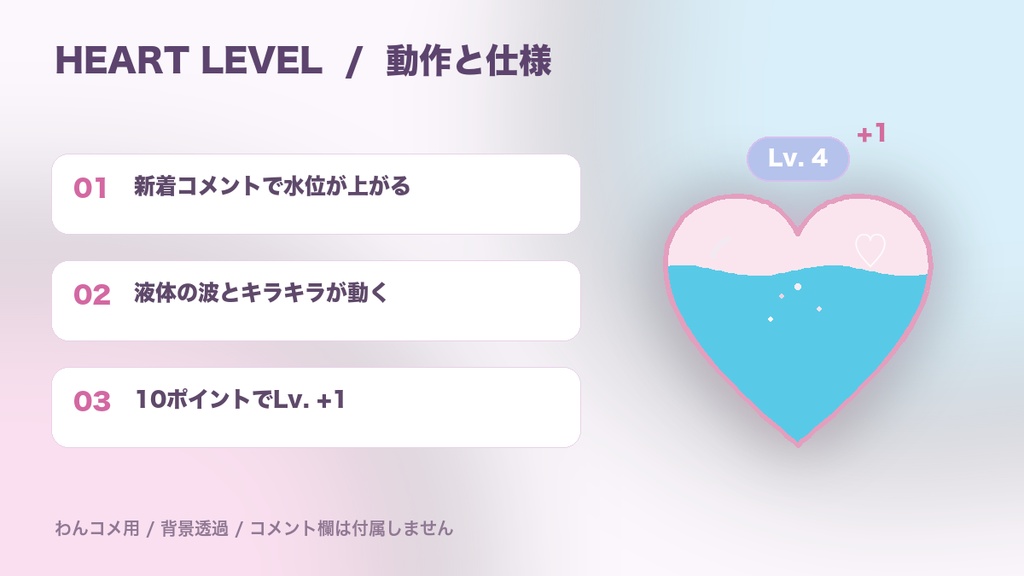 【わんコメ用】HEART LEVEL|コメントで育つハートゲージ
