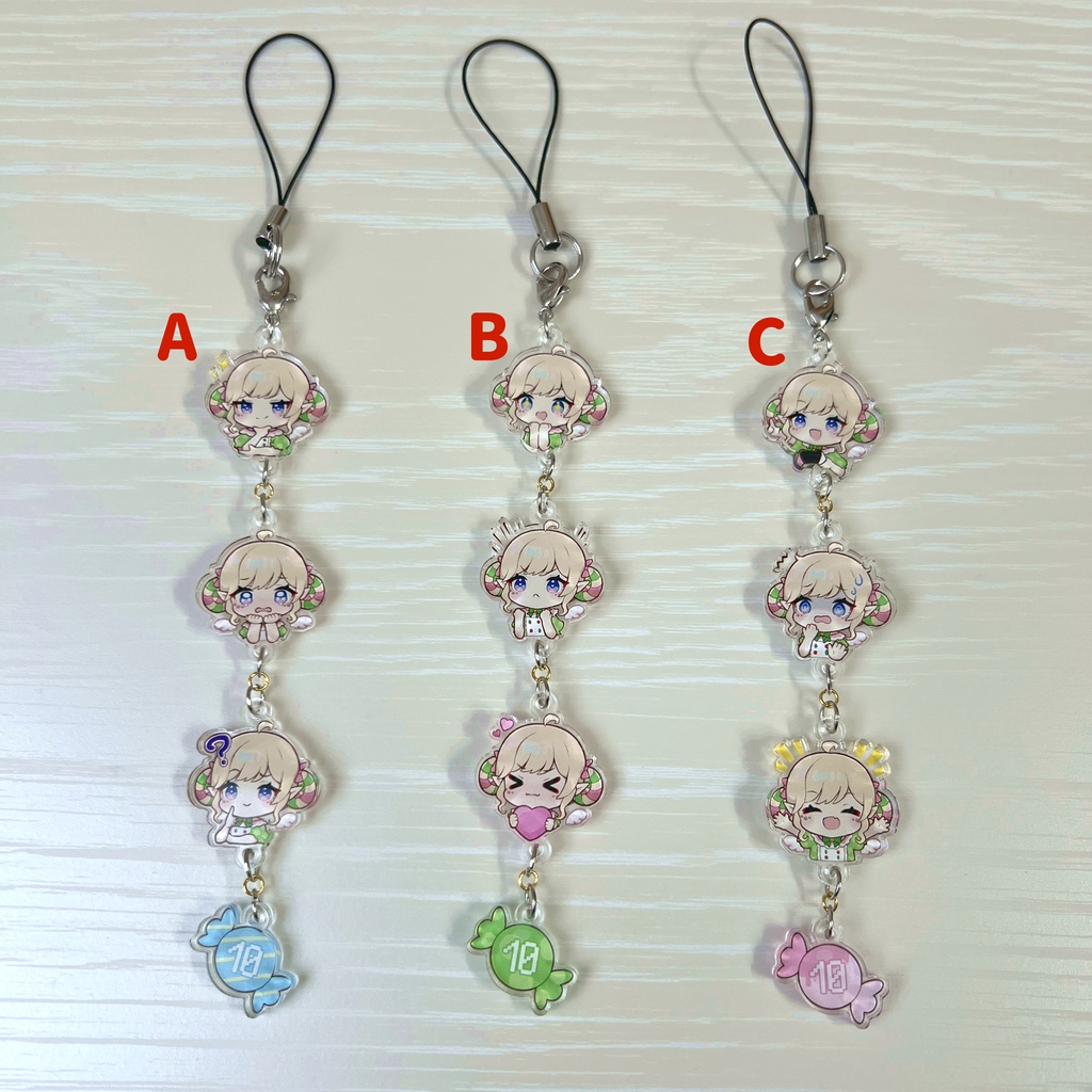 【受注生産受付中~5/6まで】10周年記念♥SDみつあめアクリル4連ストラップ