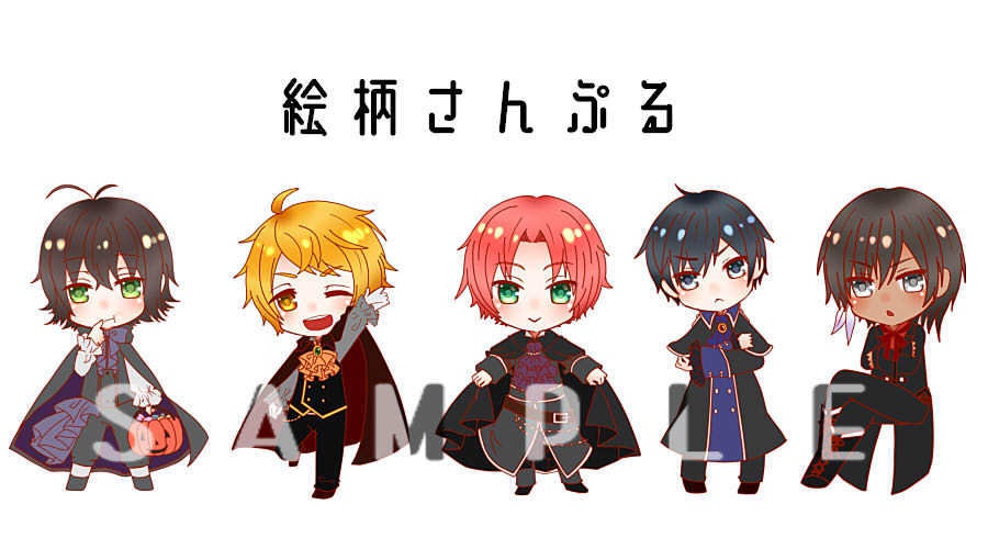 弓ゴシック衣装ミニマグネットセット
