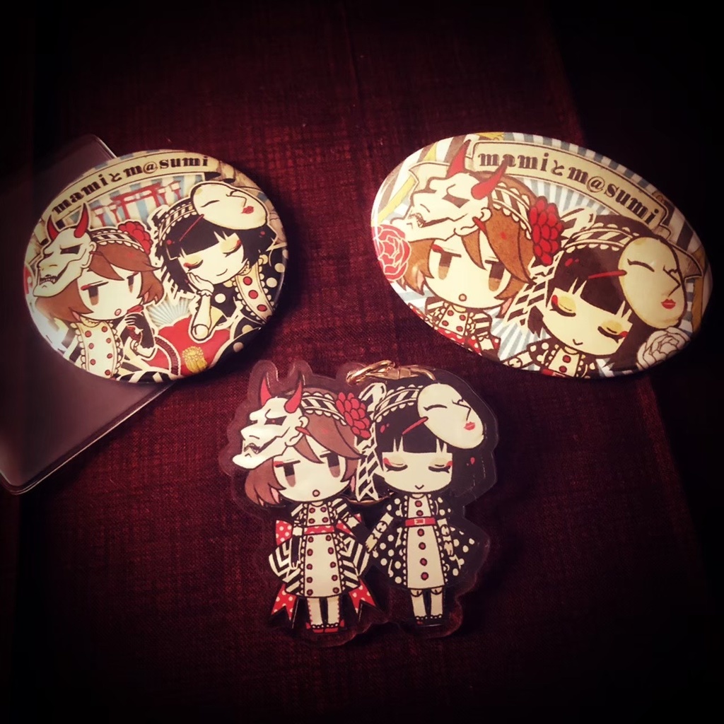 mamiとm@sumi アクリルキーホルダー