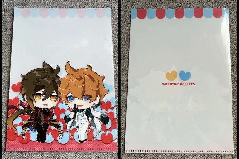 A5クリアファイル(鍾離とタルタリヤ)