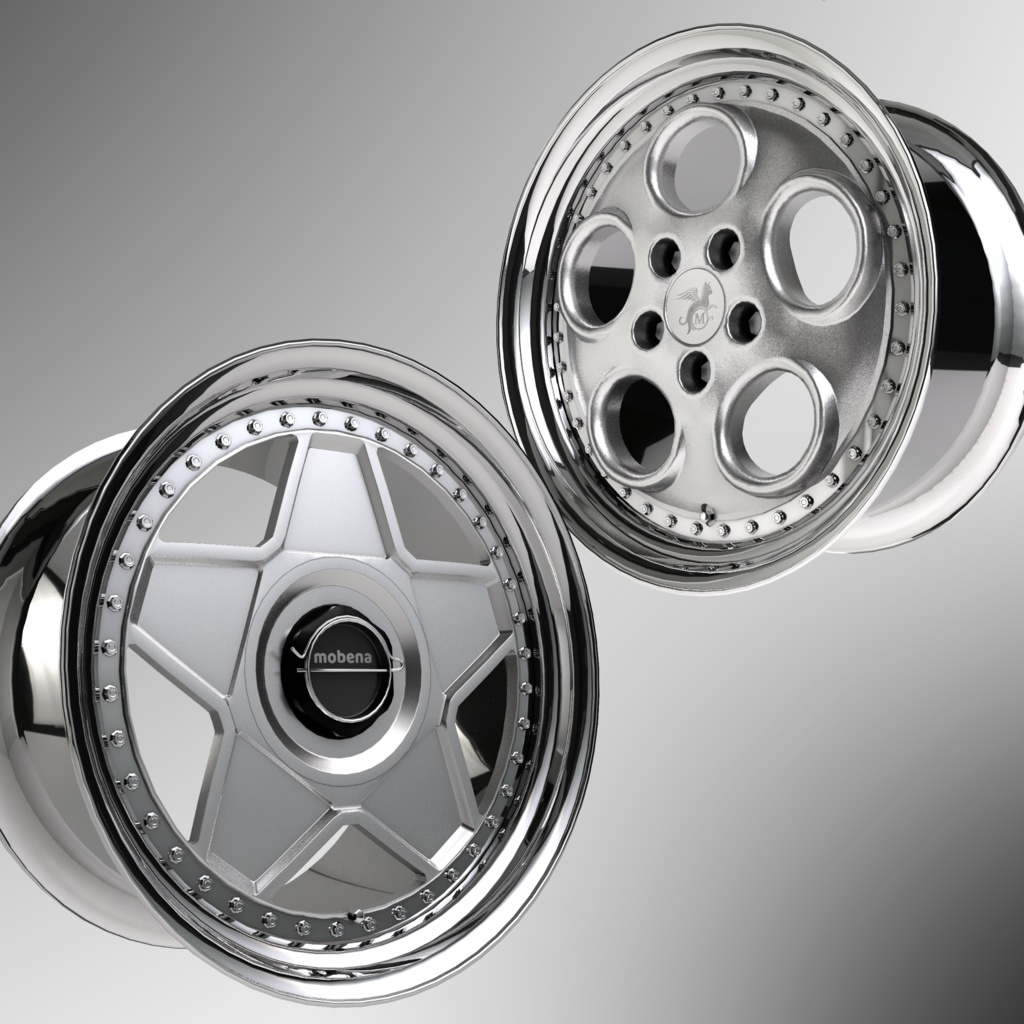 『Mobena/Moncha』 ホイール3Dモデル[VRChat向け]