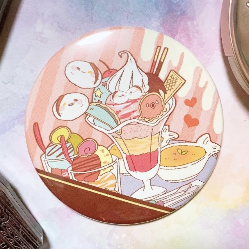 マシュマロパフェ缶ミラー
