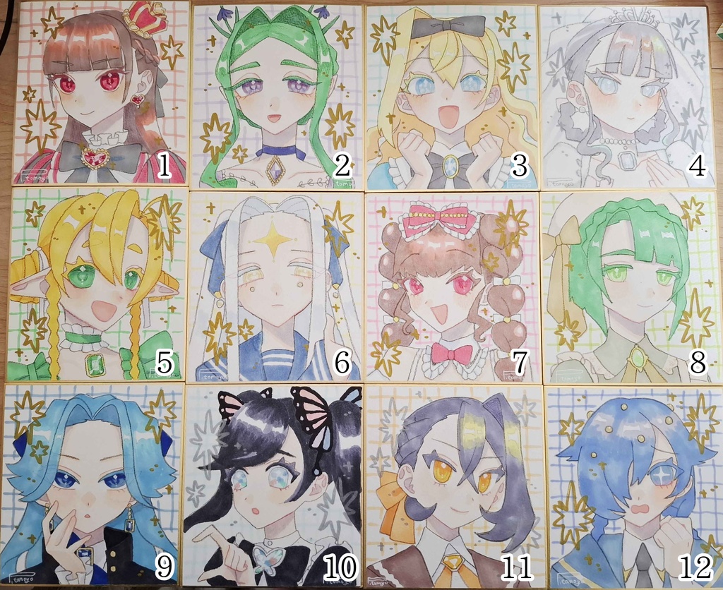 煌めきに問う　色紙