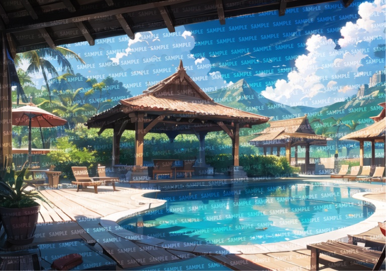 【背景28枚】リゾート|差分あり(ゲーム/TRPG背景素材/CoC/ココフォリア)