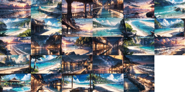 【背景28枚】リゾート|差分あり(ゲーム/TRPG背景素材/CoC/ココフォリア)