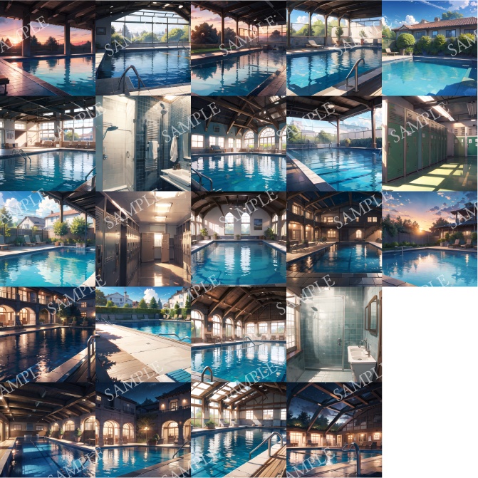 【背景51枚】プール/リゾート(ゲーム/TRPG背景素材/CoC/ココフォリア)