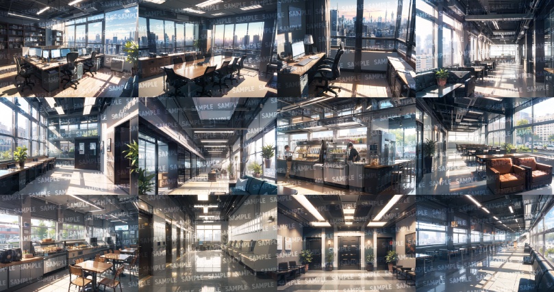 【背景138枚】オフィス|差分あり(ゲーム/TRPG背景素材/CoC/ココフォリア)