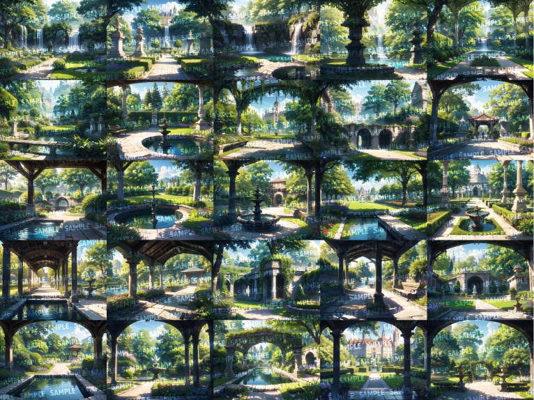 【背景168枚】洋風庭園|差分あり(ゲーム/TRPG背景素材/CoC/ココフォリア)