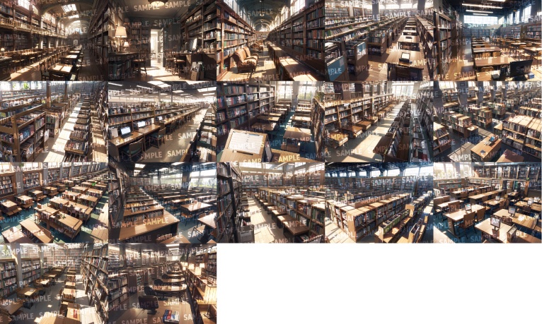 【背景183枚】図書館|差分あり(ゲーム/TRPG背景素材/CoC/ココフォリア)