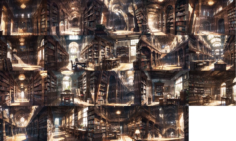【背景183枚】図書館|差分あり(ゲーム/TRPG背景素材/CoC/ココフォリア)