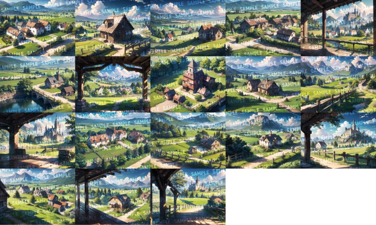 【背景129枚】牧場/農家|差分あり(ゲーム/TRPG背景素材/CoC/ココフォリア)