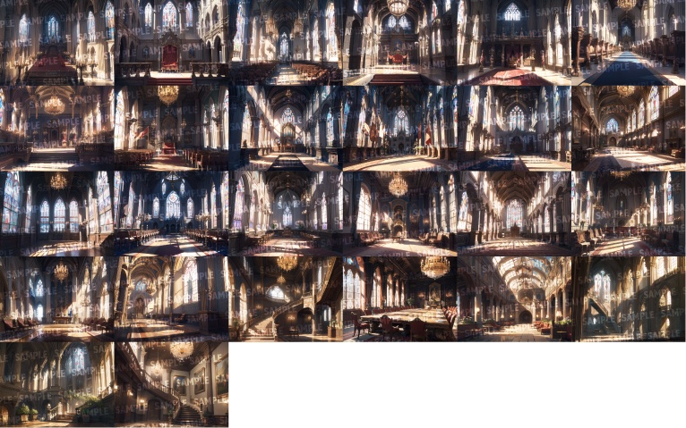 【背景402枚】城郭|差分あり(ゲーム/TRPG背景素材/CoC/ココフォリア)