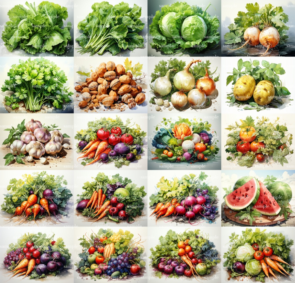 【透過素材38点】野菜(svg/png/pdf)