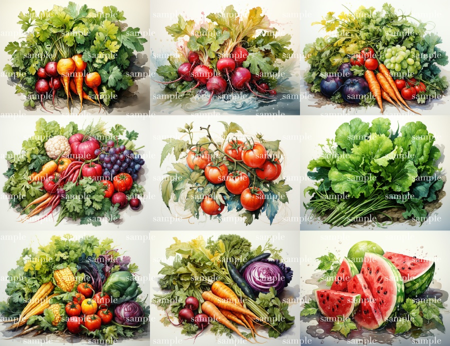 【透過素材38点】野菜(svg/png/pdf)