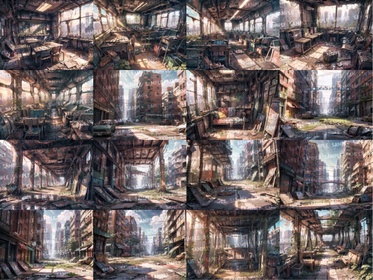 【背景304枚】廃墟|差分あり(ゲーム/TRPG背景素材/CoC/ココフォリア)