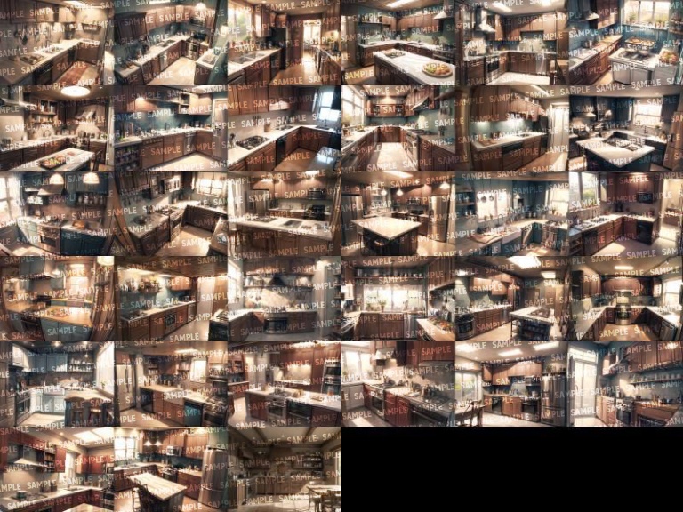 【背景66枚】キッチン|差分あり(ゲーム/TRPG背景素材/CoC/ココフォリア)