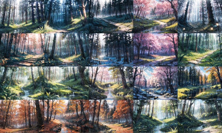 【背景332枚】森林|差分あり(ゲーム/TRPG背景素材/CoC/ココフォリア)