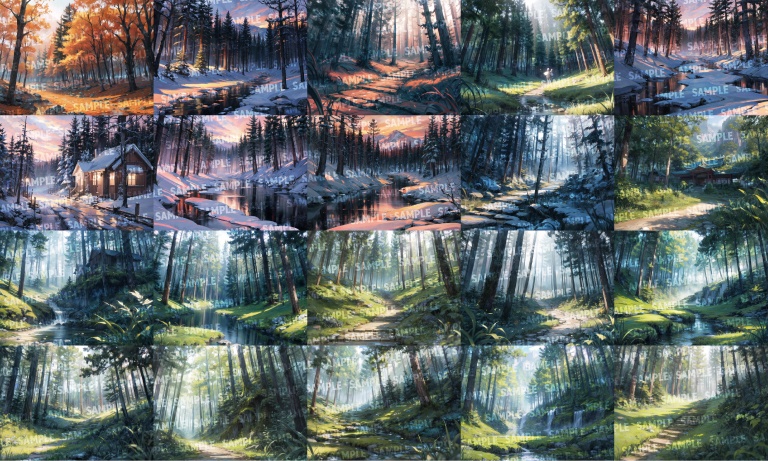 【背景332枚】森林|差分あり(ゲーム/TRPG背景素材/CoC/ココフォリア)