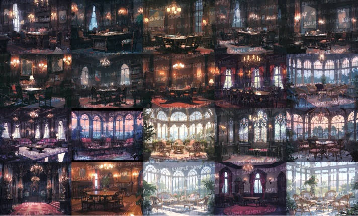 【背景160枚】ホラー風洋館|差分あり(ゲーム/TRPG背景素材/CoC/ココフォリア)