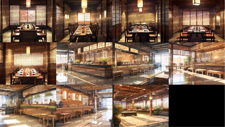 【背景103枚】温泉街/旅館(ゲーム/TRPG背景素材/CoC/ココフォリア)