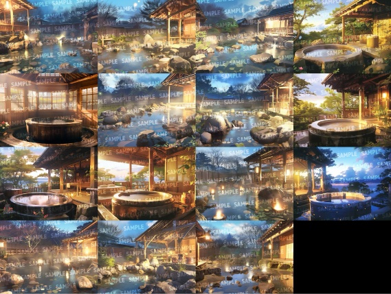 【背景103枚】温泉街/旅館(ゲーム/TRPG背景素材/CoC/ココフォリア)