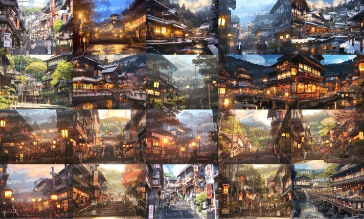 【背景103枚】温泉街/旅館(ゲーム/TRPG背景素材/CoC/ココフォリア)