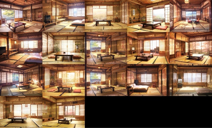 【背景103枚】温泉街/旅館(ゲーム/TRPG背景素材/CoC/ココフォリア)