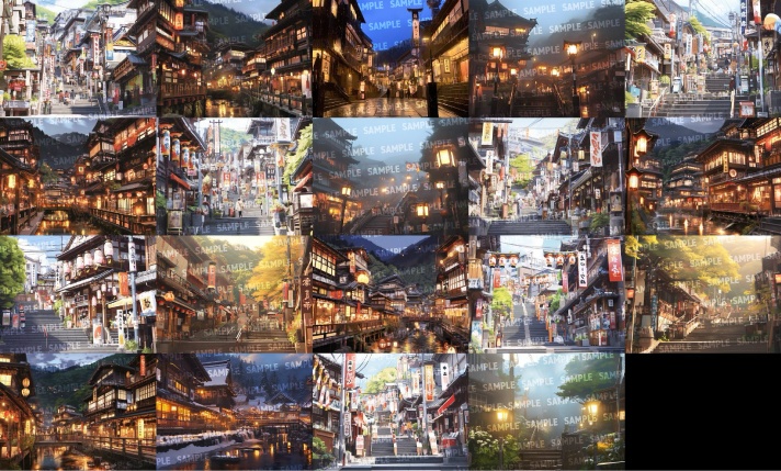 【背景103枚】温泉街/旅館(ゲーム/TRPG背景素材/CoC/ココフォリア)