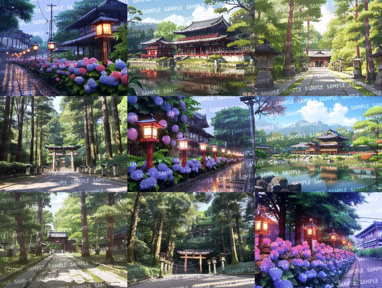 【背景56枚】神社/お寺|差分あり(ゲーム/TRPG背景素材/CoC/ココフォリア)